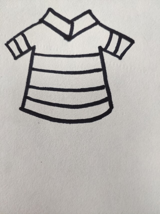 如何画短裤的简笔画步骤,短裤短袖简笔画