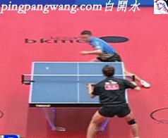 对付发球不抛球的人,马琳还有个标志性的侧身爆冲技术