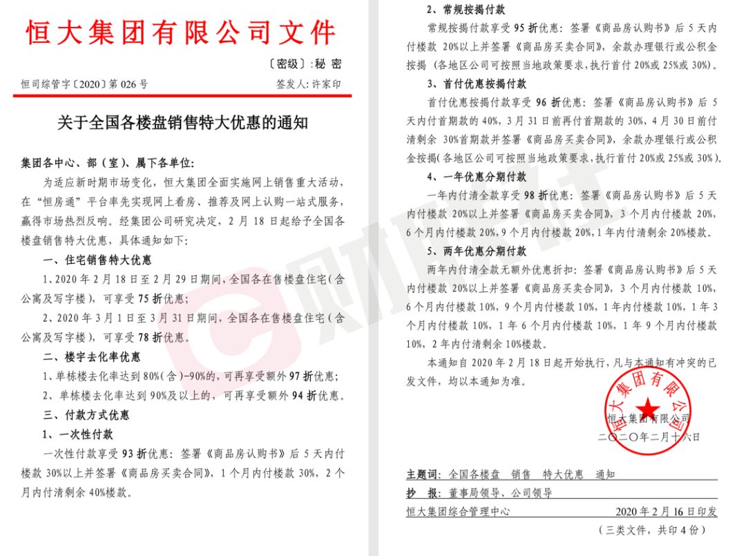 石家庄恒大降价楼盘一览表,石家庄恒大哪里降价了