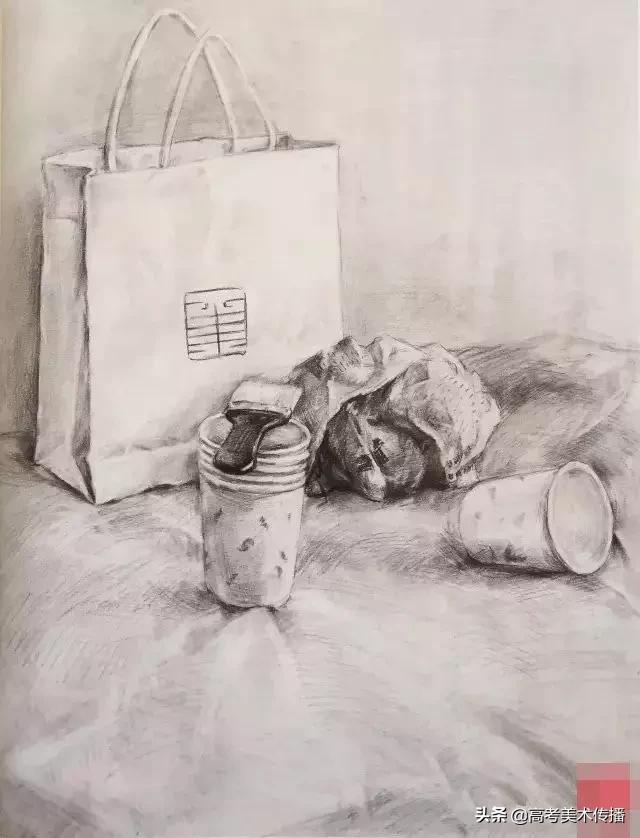 西安美院静物素描高分卷,西安美院素描半身像高分卷