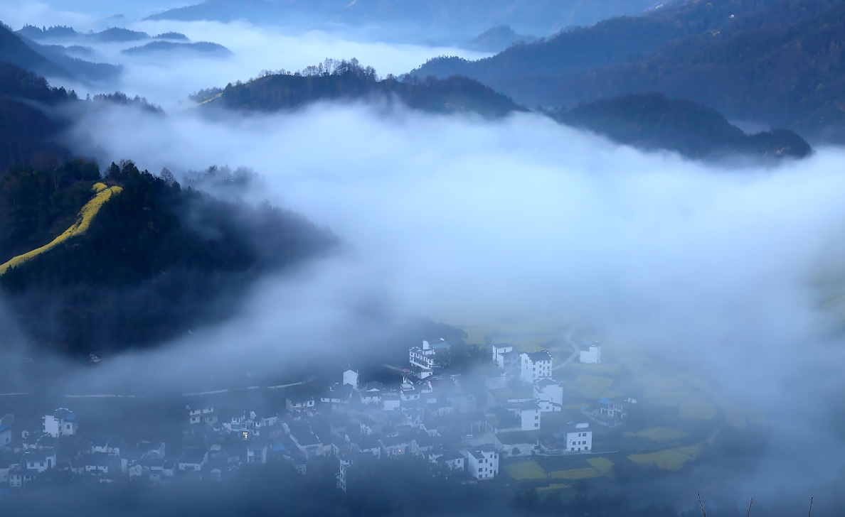 歙县观赏油菜花经典路线,歙县自驾游婺源看油菜花车停哪里