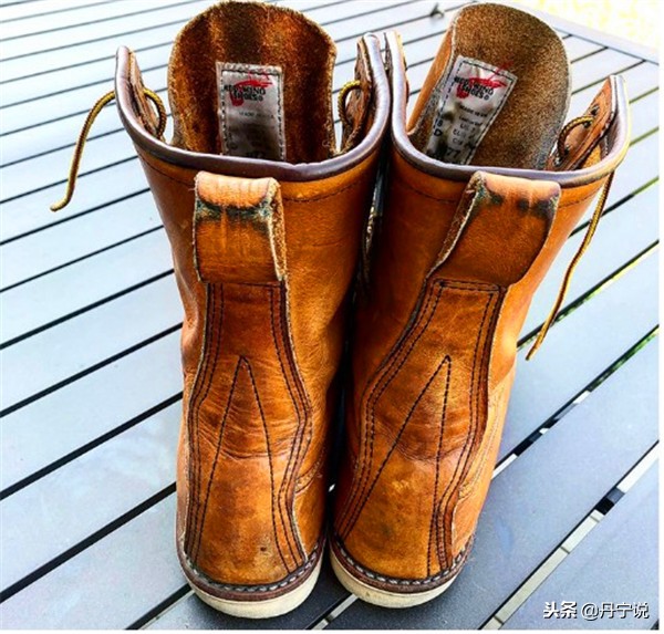 红翼877穿久了的样子,红翼工装靴875和877