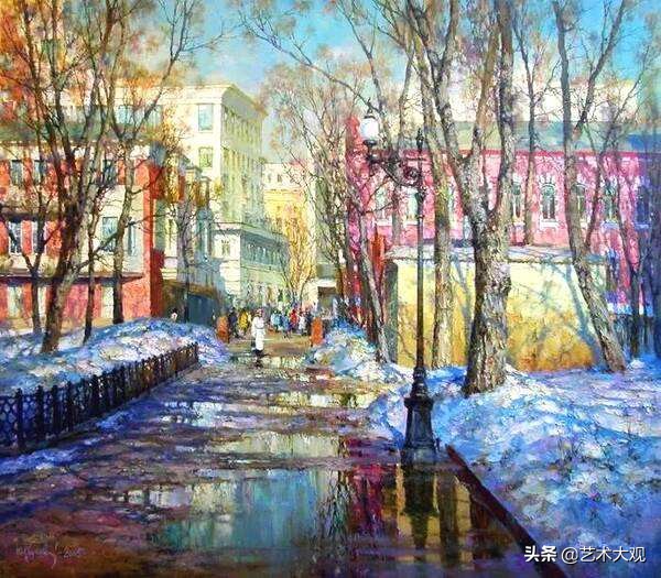 俄罗斯画家风景油画作品选集,尤里奥布霍夫人物画