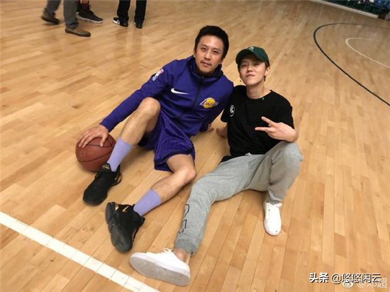 邓超和鹿晗打篮球合照,邓超鹿晗约球完整版