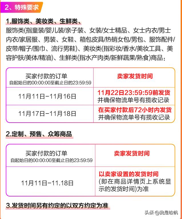 2020年11月1日淘宝活动规则,2018年淘宝几号发货