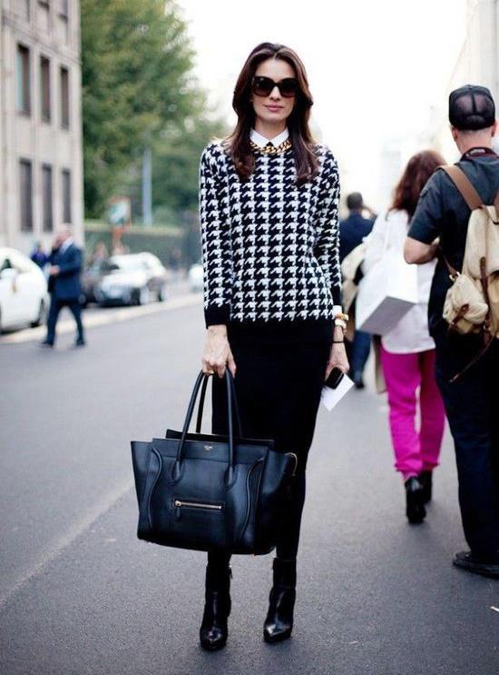 千鸟格再掀时尚潮流,穿对减龄提气质,再不是妈妈们的专属了