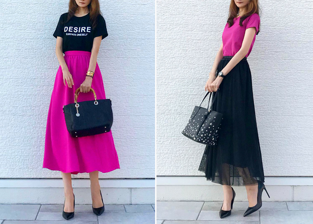 半身裙主要怎么搭配呢,一条半身裙的各种搭配