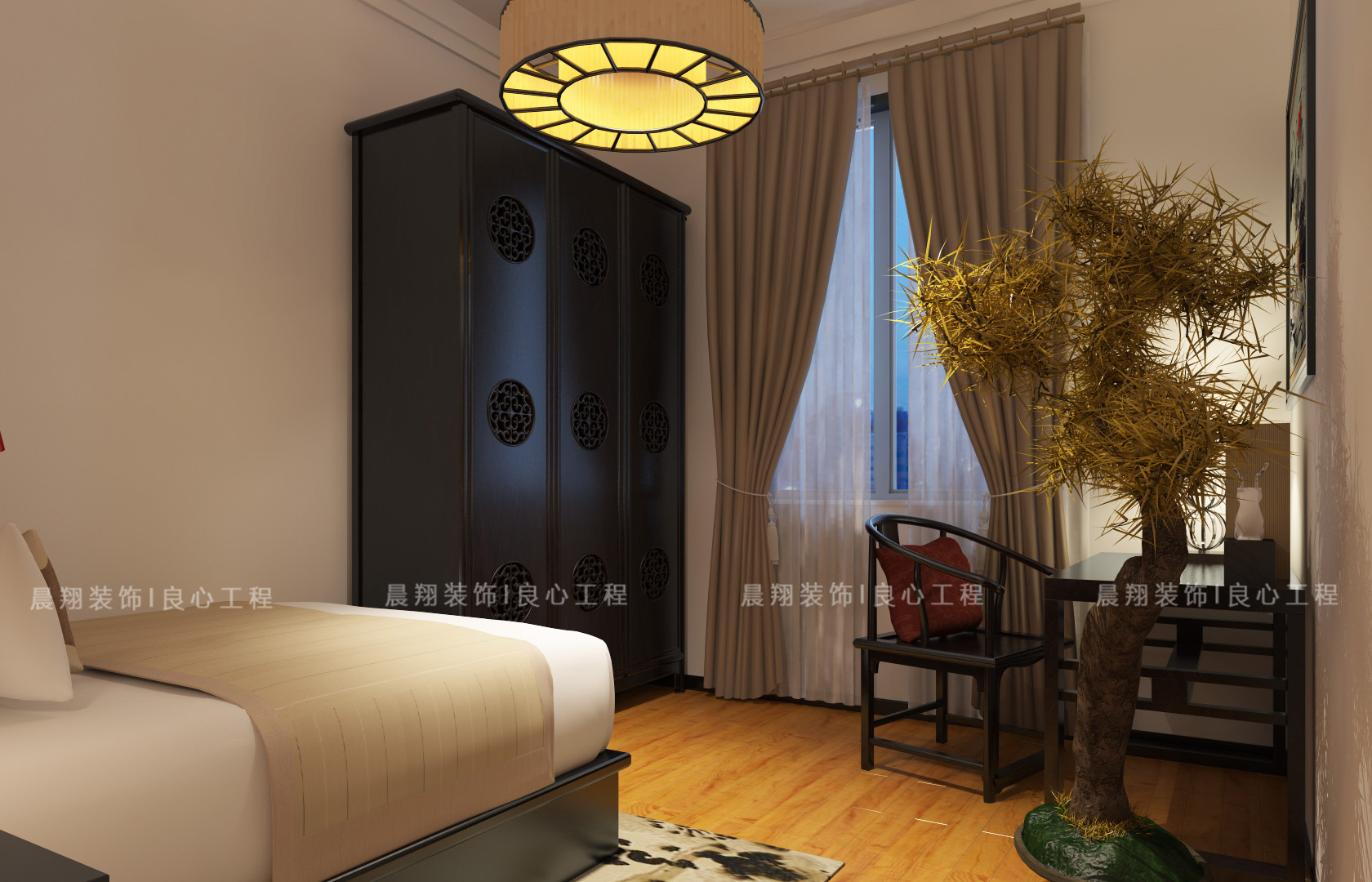 中式风格海景图,中式风格海景房