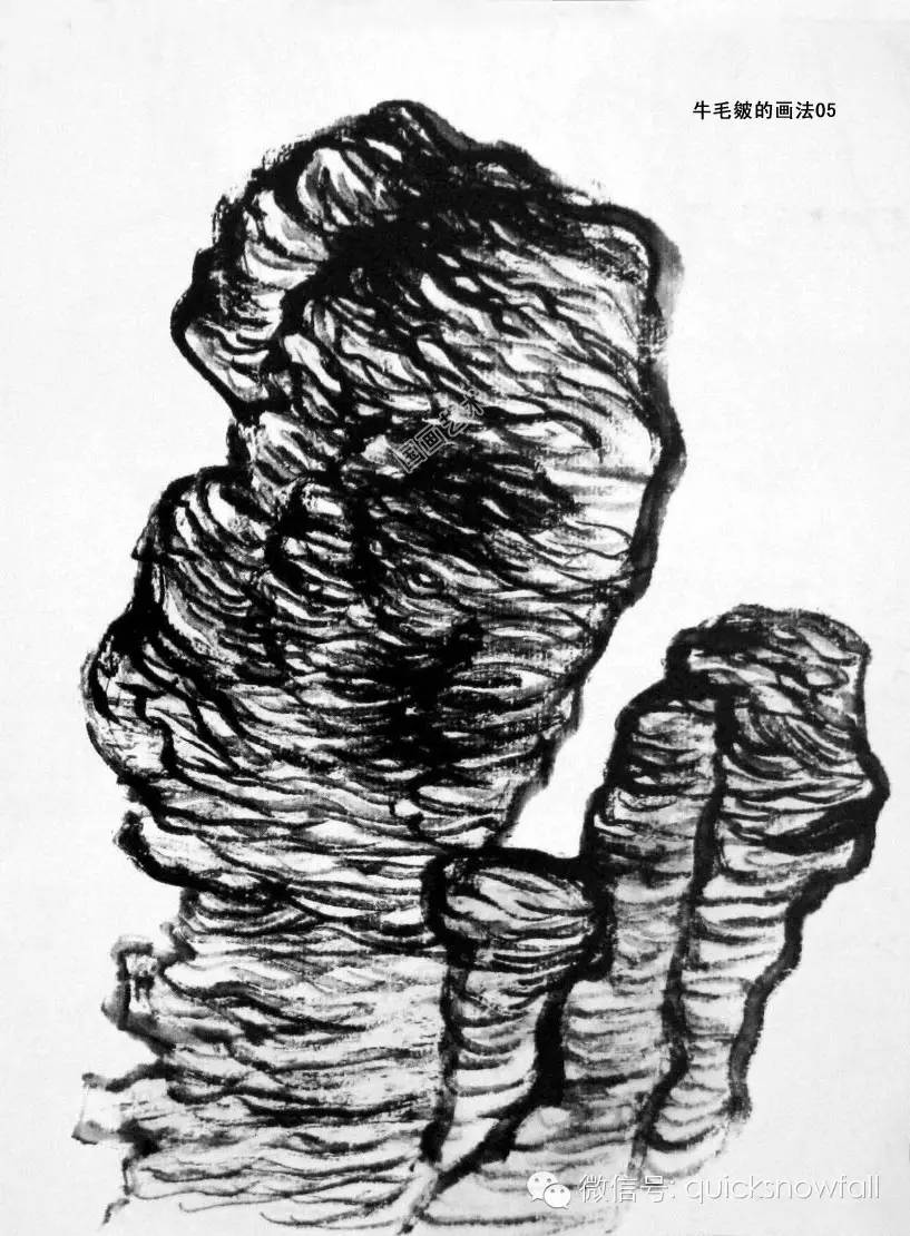 北派山水画山石画法,山水画技法山石的基本画法解析