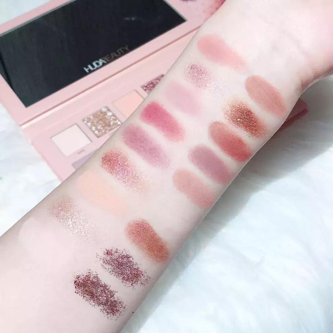 四色仙气紫色眼影盘,novo液体眼影试色好闪亮仙气十足