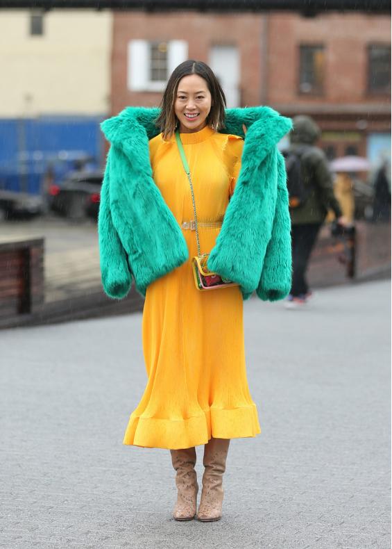 皮草大衣怎么搭配洋气短款,皮草大衣高级穿搭