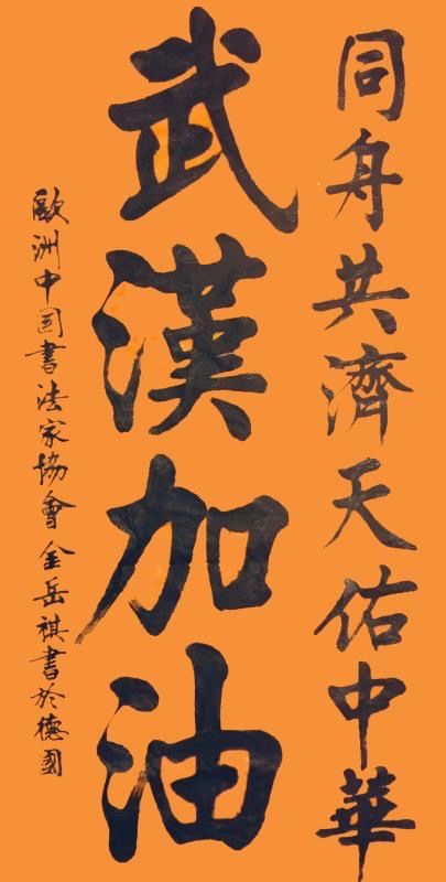 37位名家长江书法展,书法楷书武汉加油中国加油