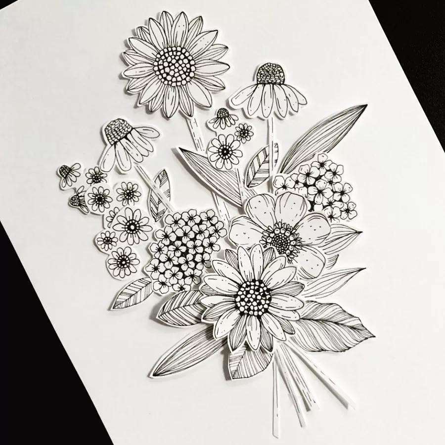 一看就懂的针管简笔画,针管笔入门手绘1000例临摹图