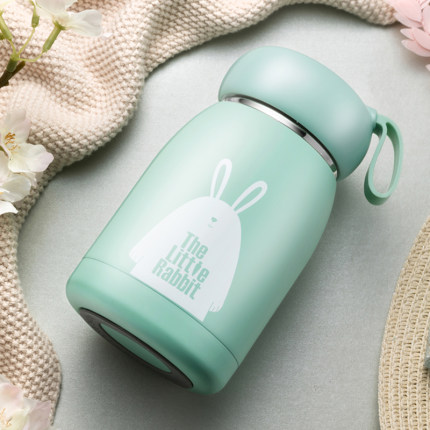 可以背着的保温杯可爱少女心,少女心渐变色保温杯800毫升