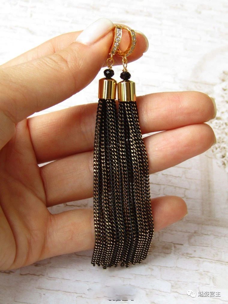 流苏耳环怎么做,流苏耳环做法教学视频