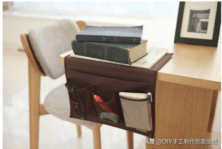 布艺挂兜墙挂式收纳袋欧式,布艺棉麻防水三层挂式收纳袋