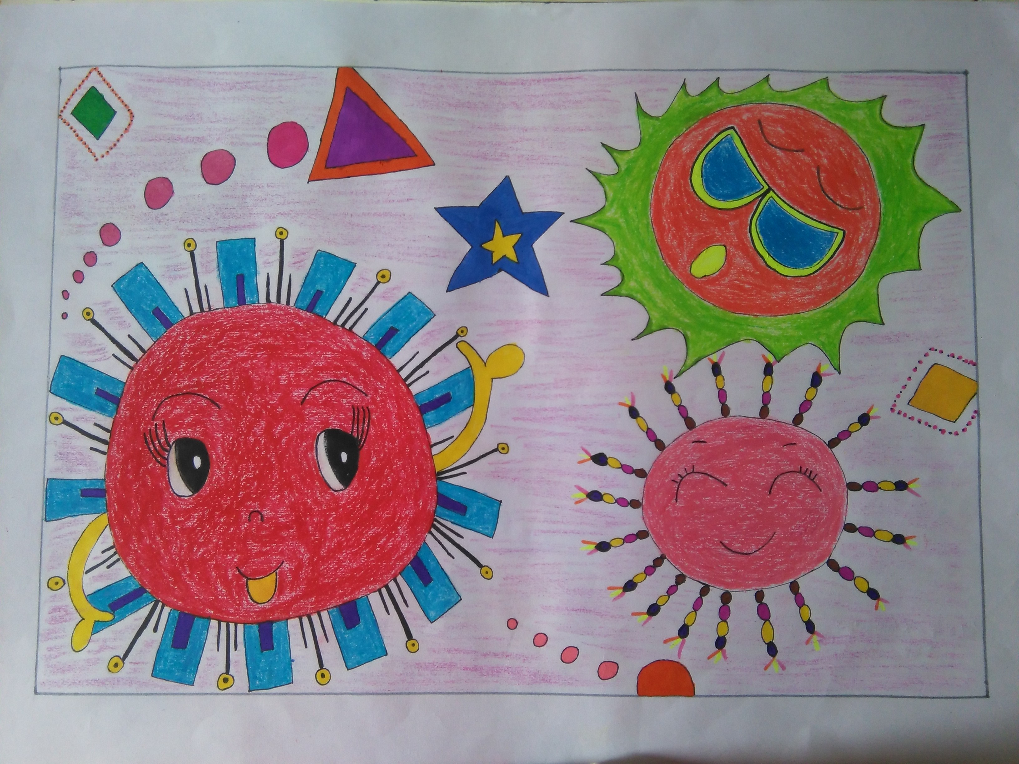 少女心爆棚的又简单的简笔画,安静女孩彩色简单简笔画图片