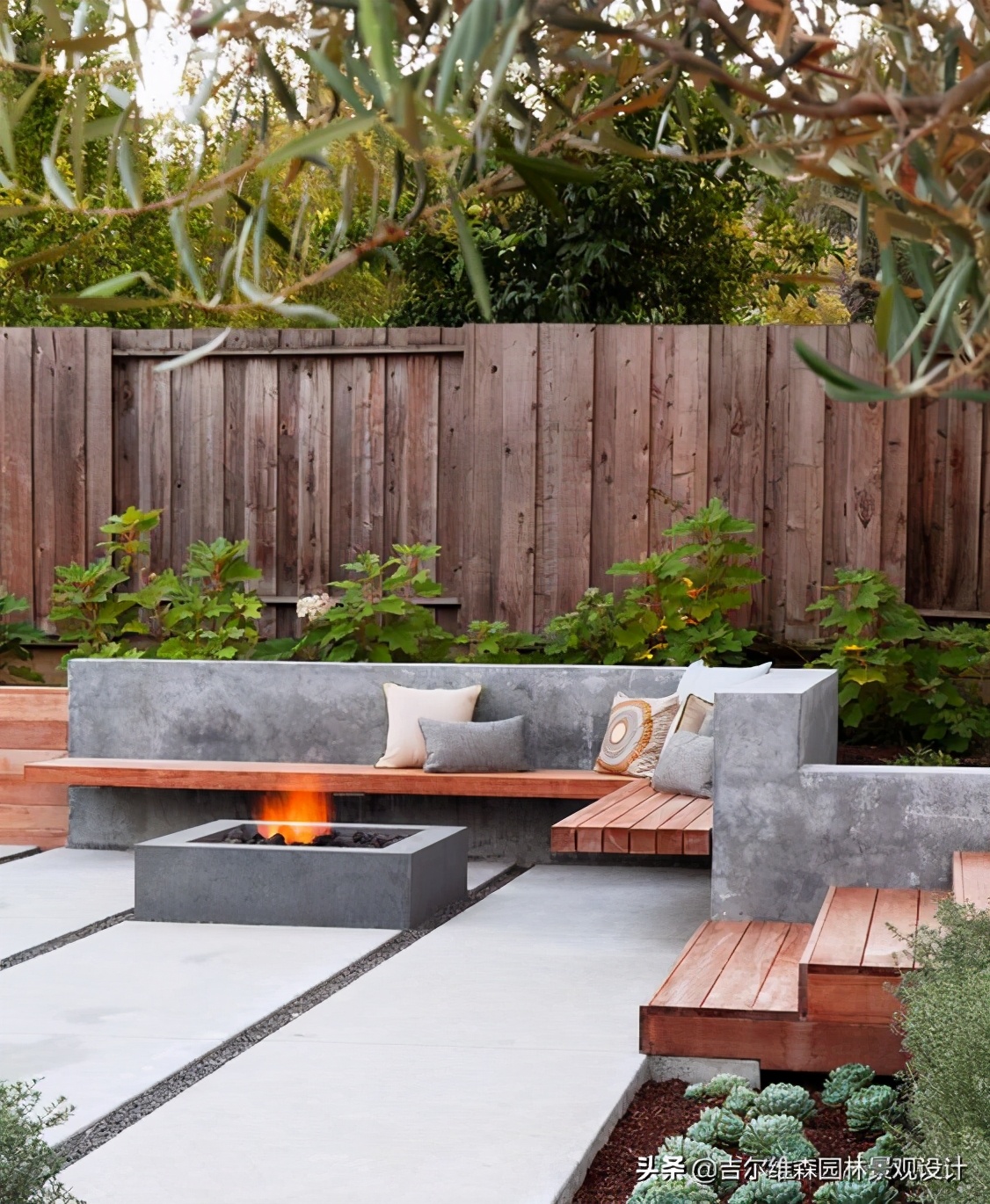 联排别墅庭院花园景观设计,别墅庭院园林景观图