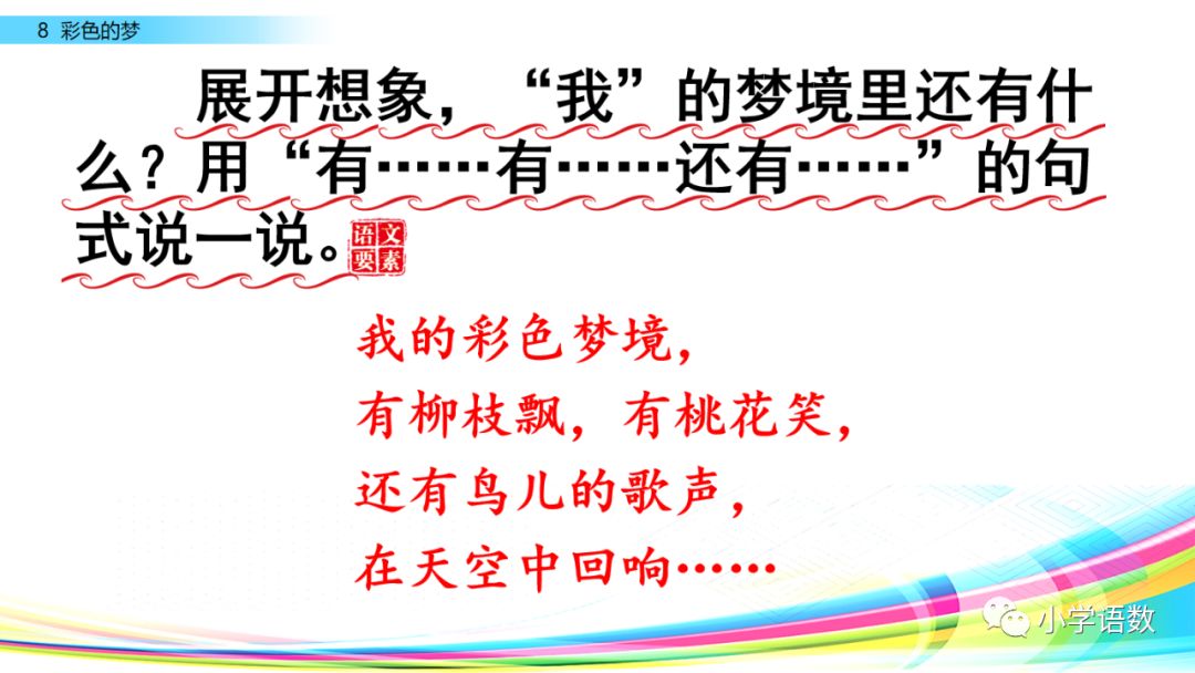 二年级下册语文彩色的梦教学视频,二年级语文下册彩色的梦教材全解