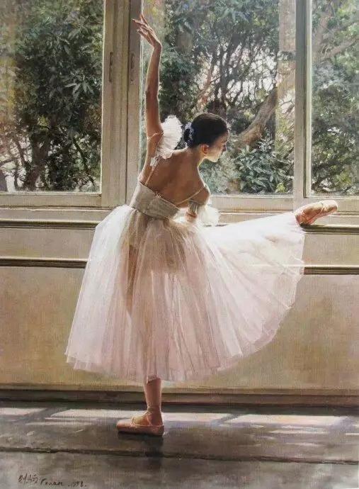 他偷看老婆同事跳舞25年，画下这曼妙的人体油画，还卖了1200万