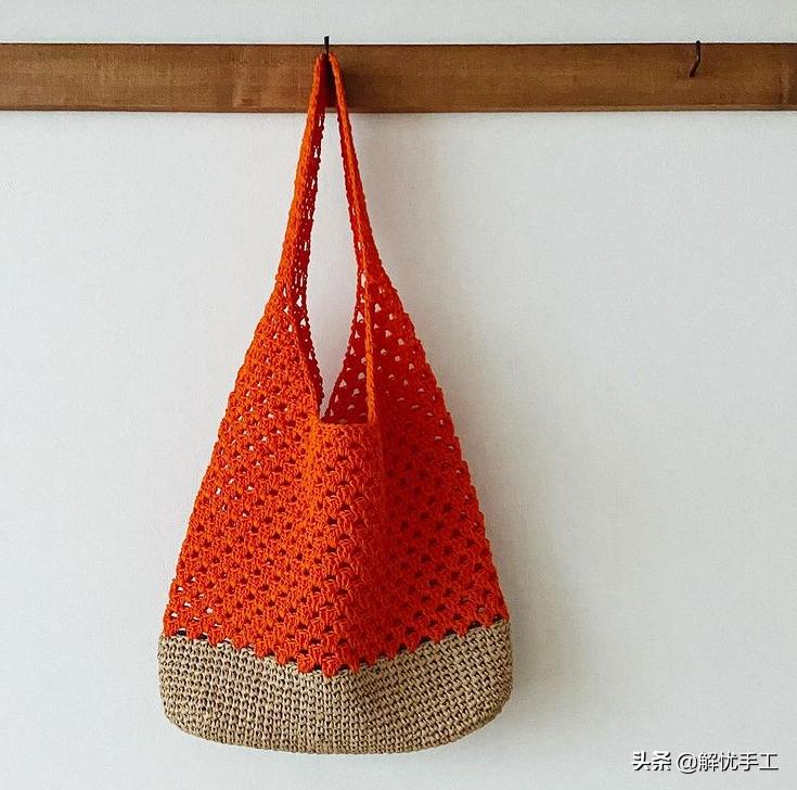 韩国钩针教程,简单的钩针编织包