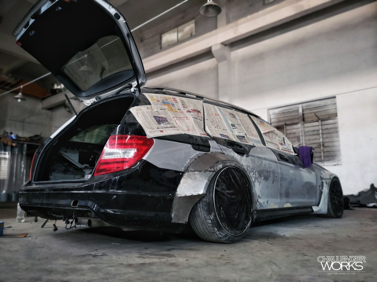 改装奔驰c200旅行版,奔驰c200改装四近四远