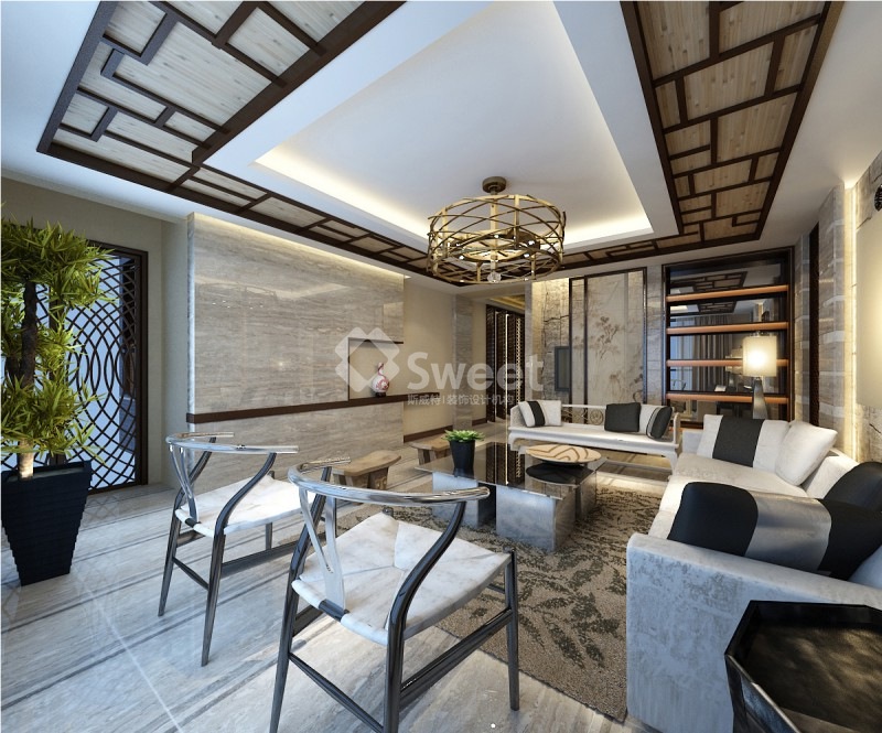 鸿基紫韵双拼别墅,鸿基紫韵230平米装修