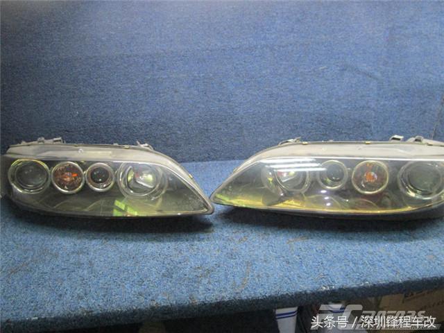 东莞锋程改灯马自达6大灯改装海拉五透镜没有对比就没有伤害