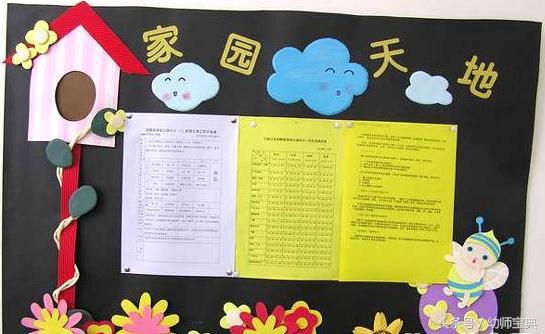 有趣的家园联系栏,黑白格家园联系栏环创简单大方