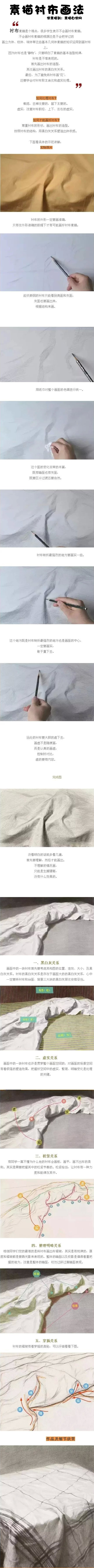 莲藕加衬布素描画法教程,衬布素描画法校考