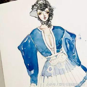 时装效果图手绘,时装手绘效果图夏装