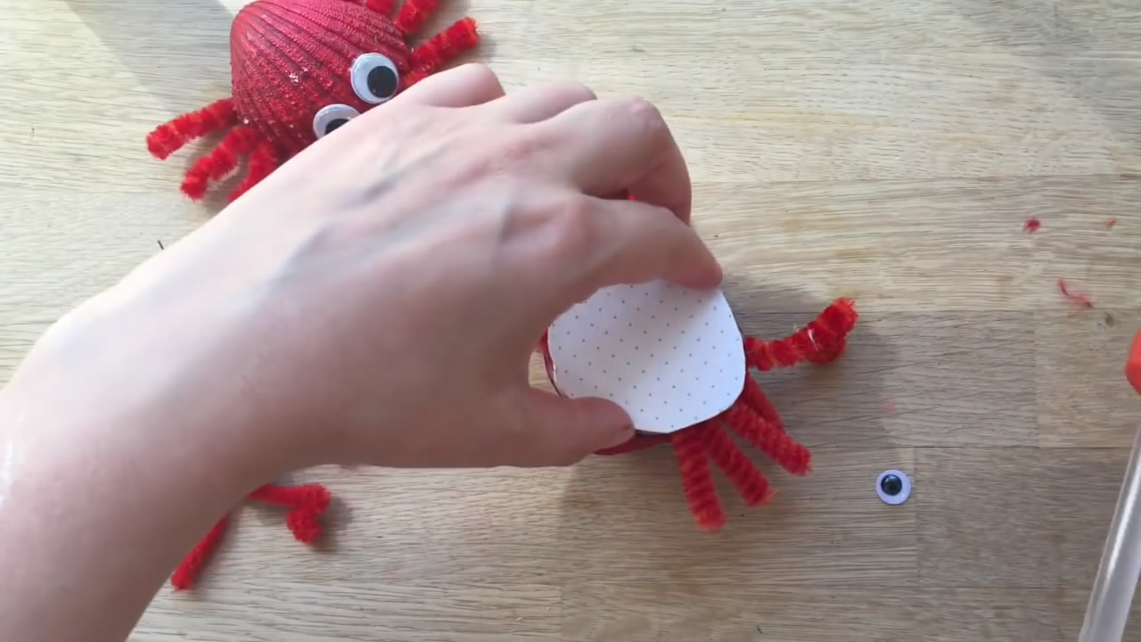 手工制作螃蟹壳diy,贝壳diy手工制作过程