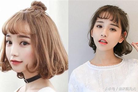 空气刘海发型图片女中短发,今年流行的空气刘海短发