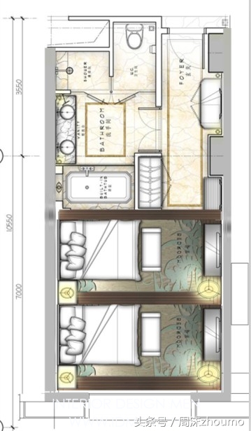 酒店标准间设计方案,星级酒店设计标准案例图片