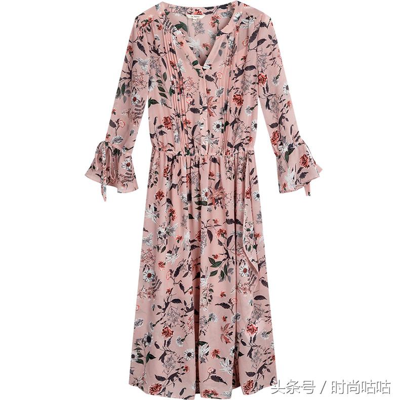 儿童人造棉连衣裙荷叶边,韩国荷叶边连衣裙慵懒风