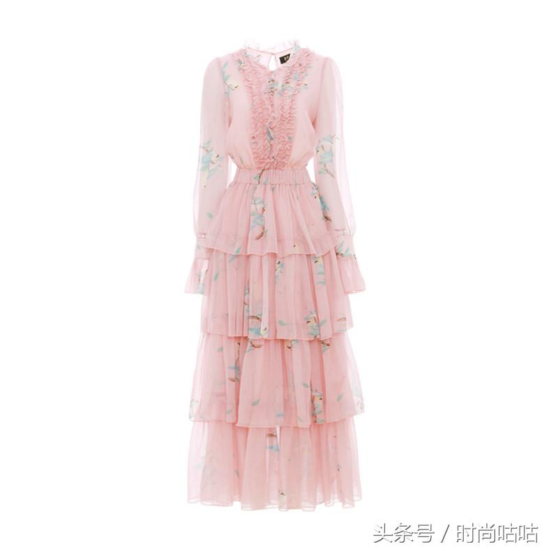 儿童人造棉连衣裙荷叶边,韩国荷叶边连衣裙慵懒风