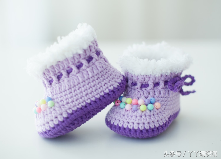婴儿鞋钩织小靴子教程,宝宝小靴子钩织教程图解