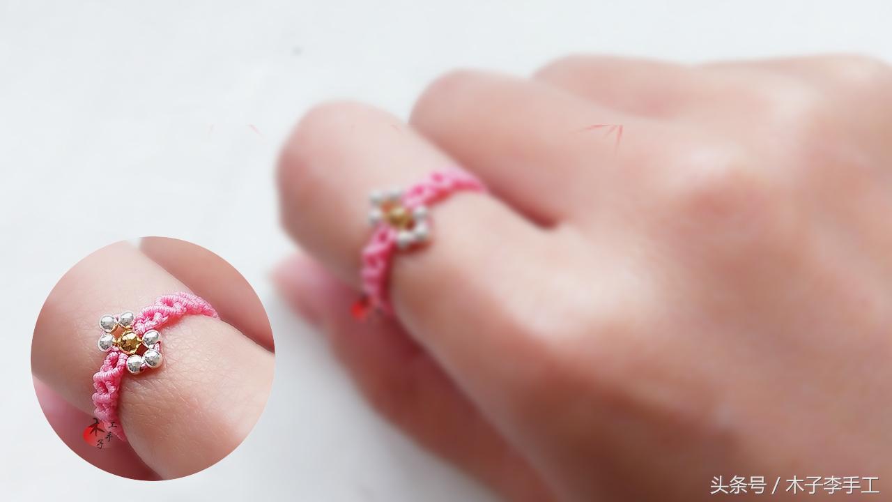 用细的红绳怎么做戒指,最近很火的手工蝴蝶结戒指