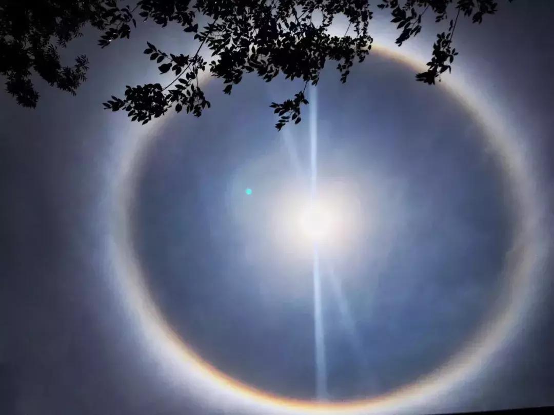 今天的太阳很特别,网友调侃:有妖怪!懂的人笑了:日晕三更雨