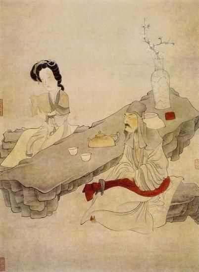 苏东坡给儿媳写了两句表白诗，儿媳看后加了两句，这时儿子进来了