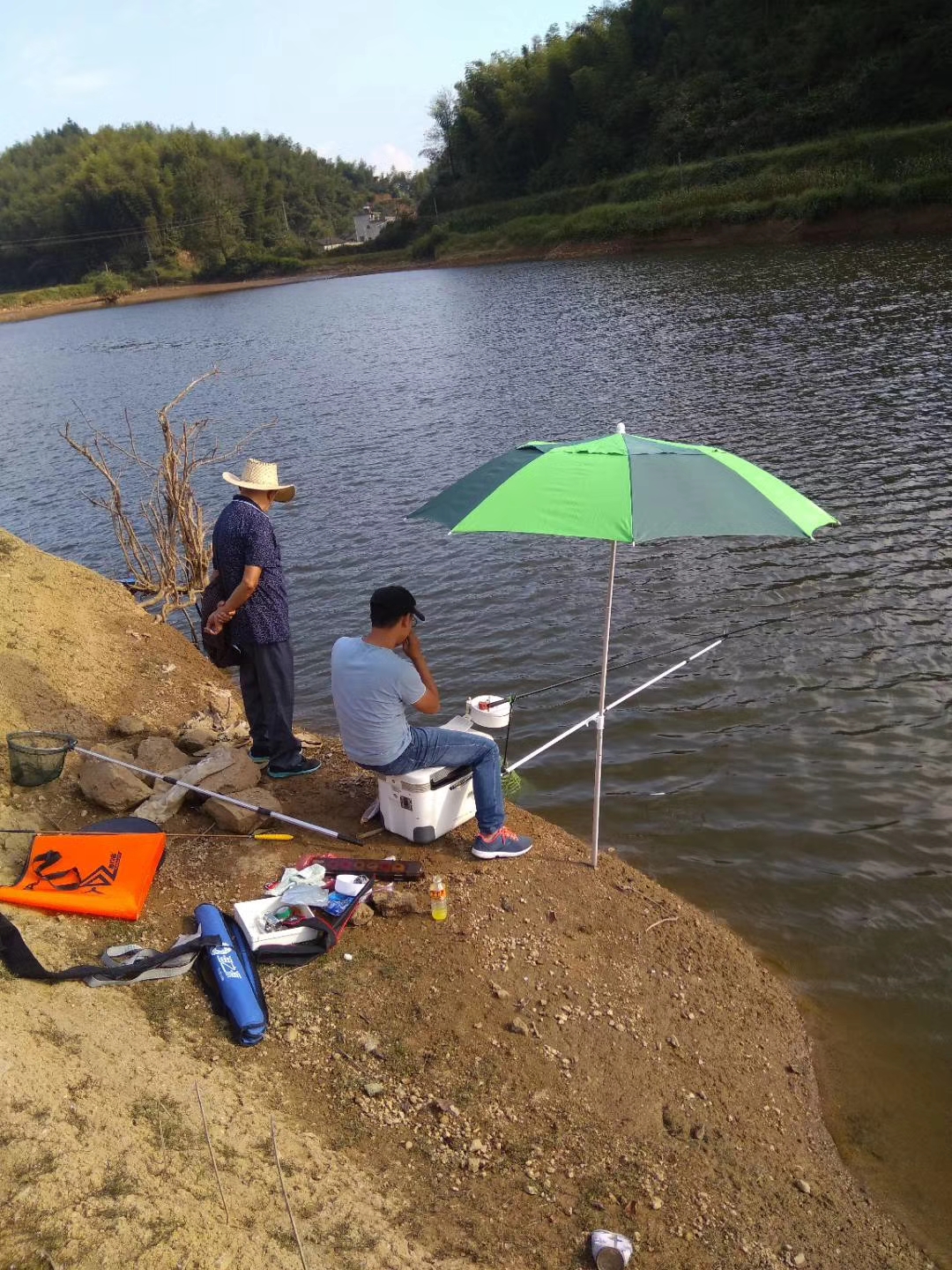 高山水库野钓鲤鱼,高山水库野钓