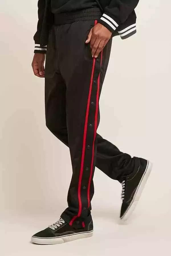 穿上超帅潮流百搭不规则条纹裤,今年流行竖条纹裤