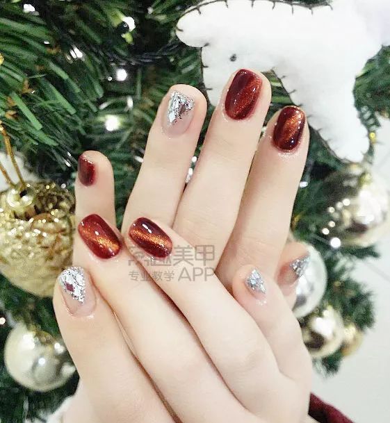 脏橘色美甲,one推荐美甲