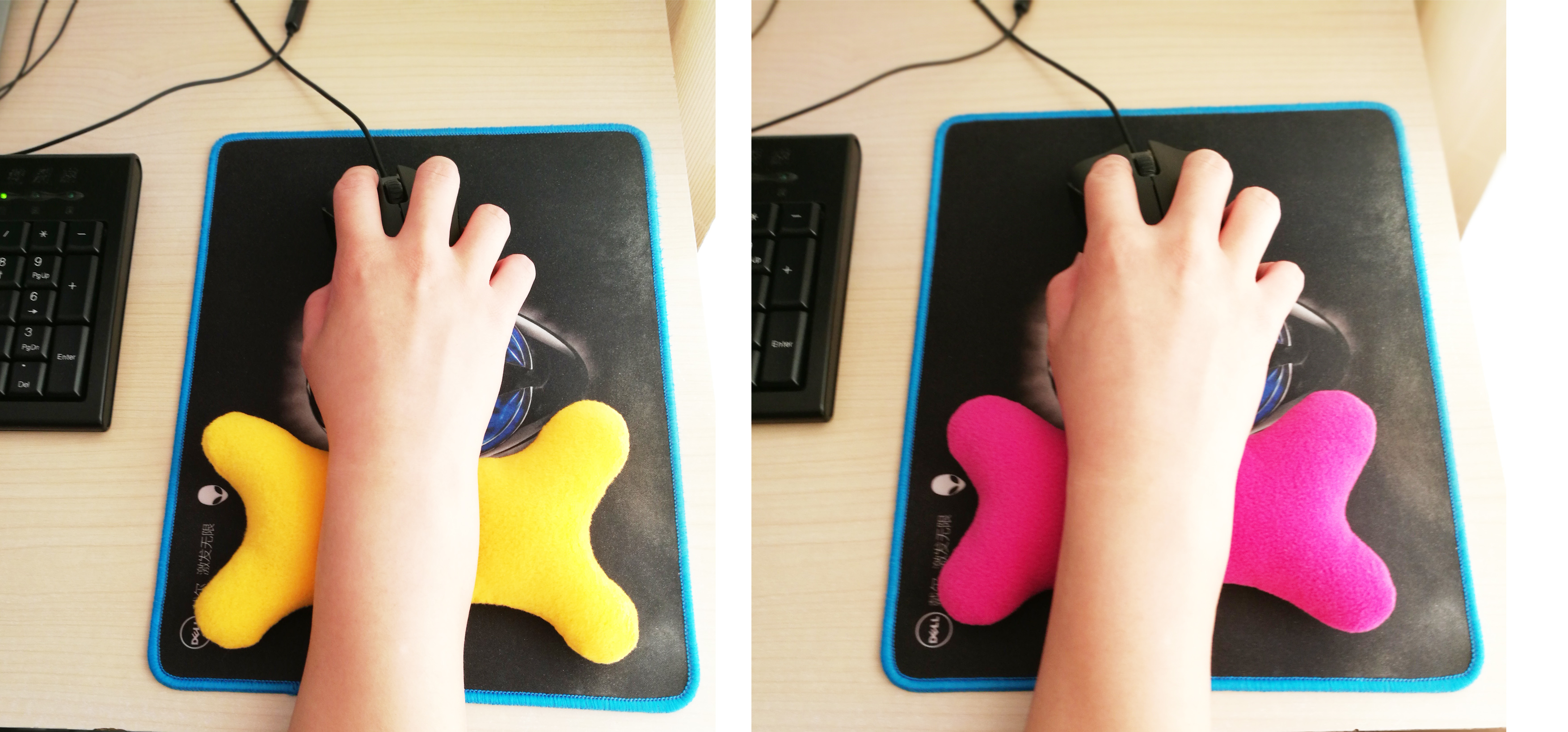 鼠标垫手腕怎么垫,鼠标手腕垫用什么能代替