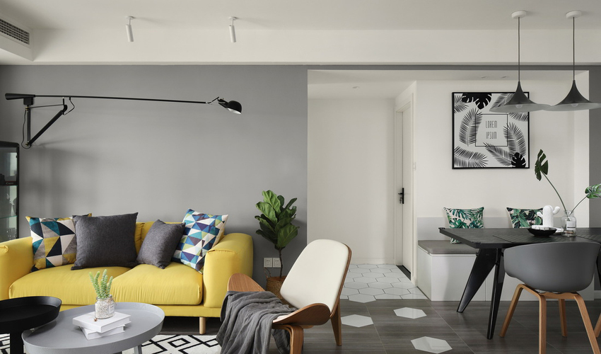 熙龙湾装修效果图实景案例,熙海岸56平装修效果图