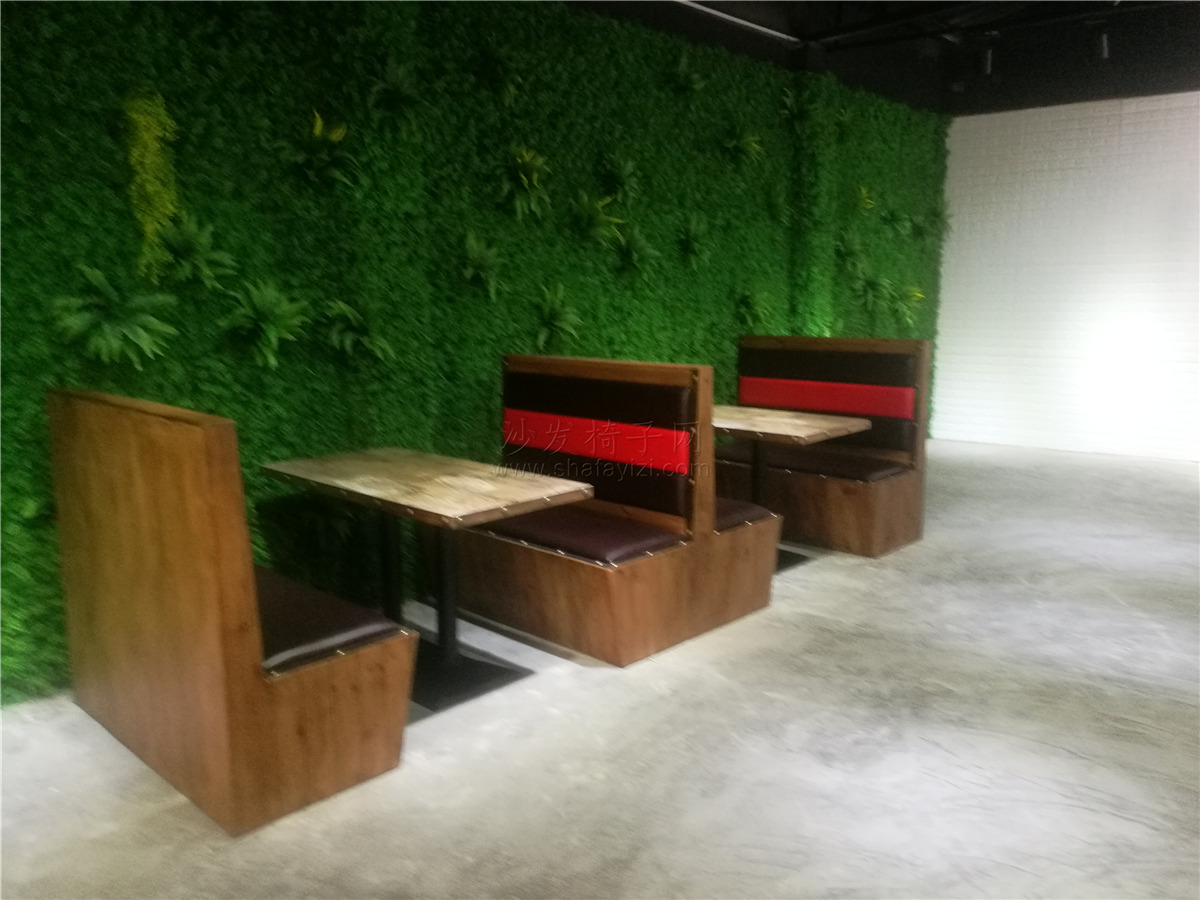 防腐木卡座沙发制作,餐厅卡座沙发极简