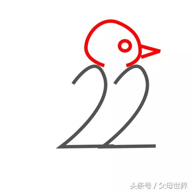 数字简笔画0到10创意画,简笔画陪伴孩子