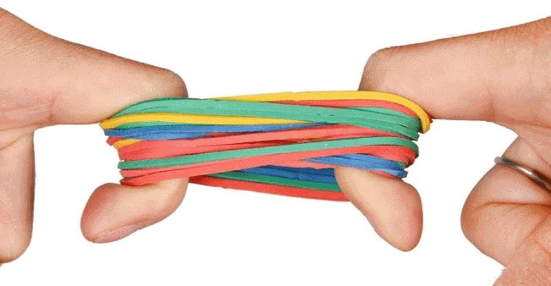 橡皮筋上下拉的作用是什么,橡皮筋左右拉作用