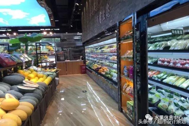 水果店水果陈列摆放销售技巧,20方长方形水果店铺陈列设计