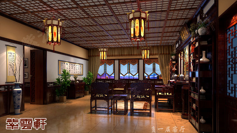 崂山区纯中式装修别墅,青岛崂山大平层装修200-300平